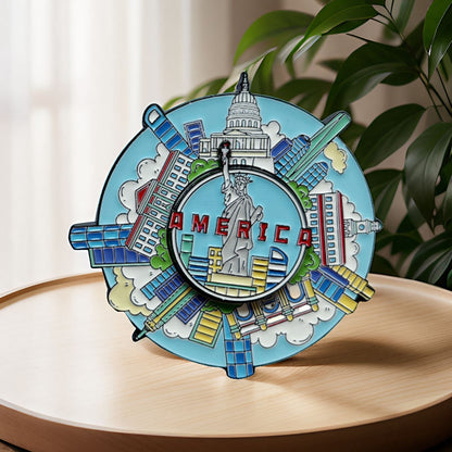 American Statue of Liberty-enamel magnets