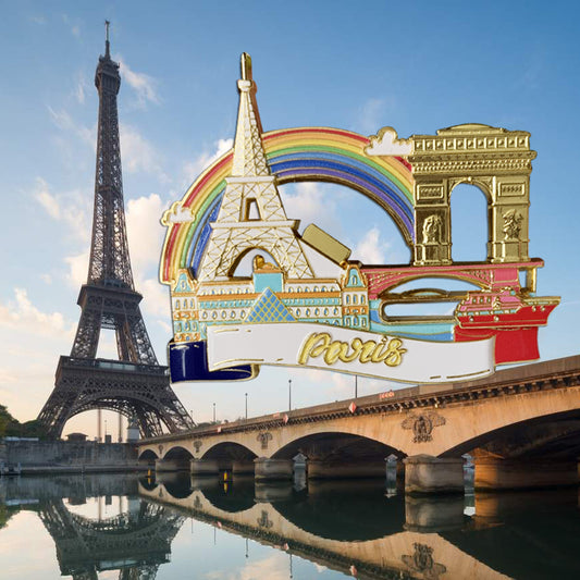 Metal fridge magnets-Paris Eiffel Tower Arc de Triomphe Refrigerator Magnet